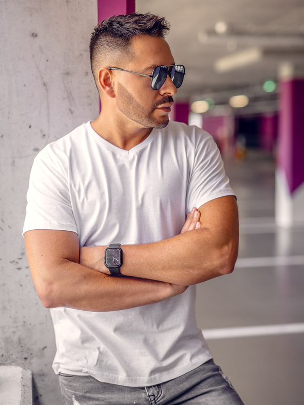 Біла чоловіча футболка без принту Bolf 192131A