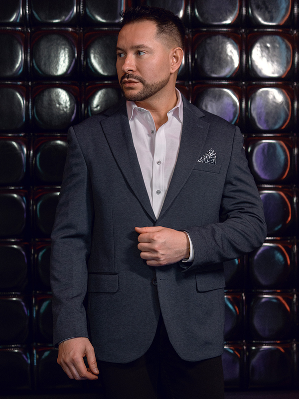 Темно-синій чоловічий повсякденний піджак Bolf 24401-1