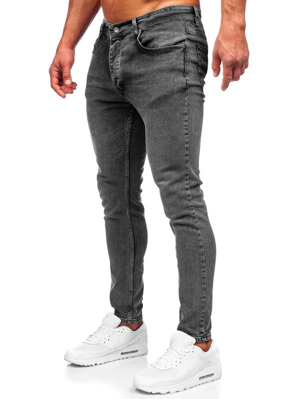 Чорні чоловічі джинсові штани slim fit Bolf R926-1