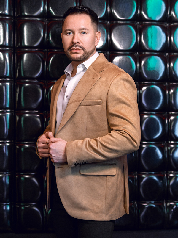 Чоловічий оксамитовий піджак кольору верблюжої шерсті Bolf 24410