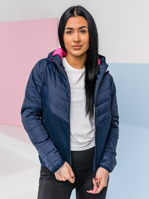 Жіноча толстовка-куртка темно-синя Bolf KSW4005